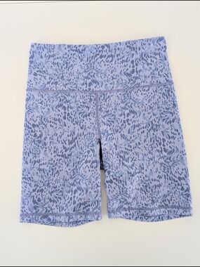 Athleta Women's M High-Waist Purple Eiation Printed  Bike Shorts 7"